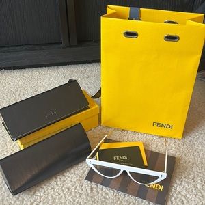 White Fendi Sunglasses